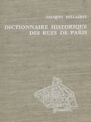 cover image of Dictionnaire historique des rues de Paris (1)